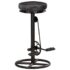 vidaXL Bar Stools 2 pcs Black Real Goat Leather - Image 2