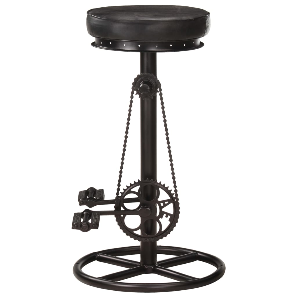 8719883823195_g_en_hd_3 vidaXL Bar Stools 2 pcs Black Real Goat Leather - Image 4