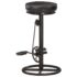 vidaXL Bar Stools 2 pcs Black Real Goat Leather - Image 5