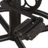 vidaXL Bar Stools 2 pcs Black Real Goat Leather - Image 8