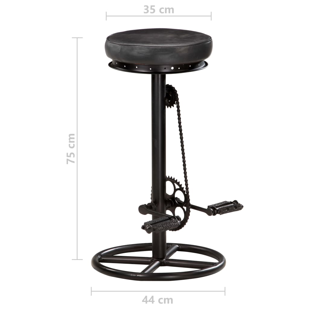 8719883823195_g_en_hd_8 vidaXL Bar Stools 2 pcs Black Real Goat Leather - Image 9