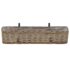 vidaXL Balcony Planter 2 pcs Wicker with PE Lining 80 cm - Image 3