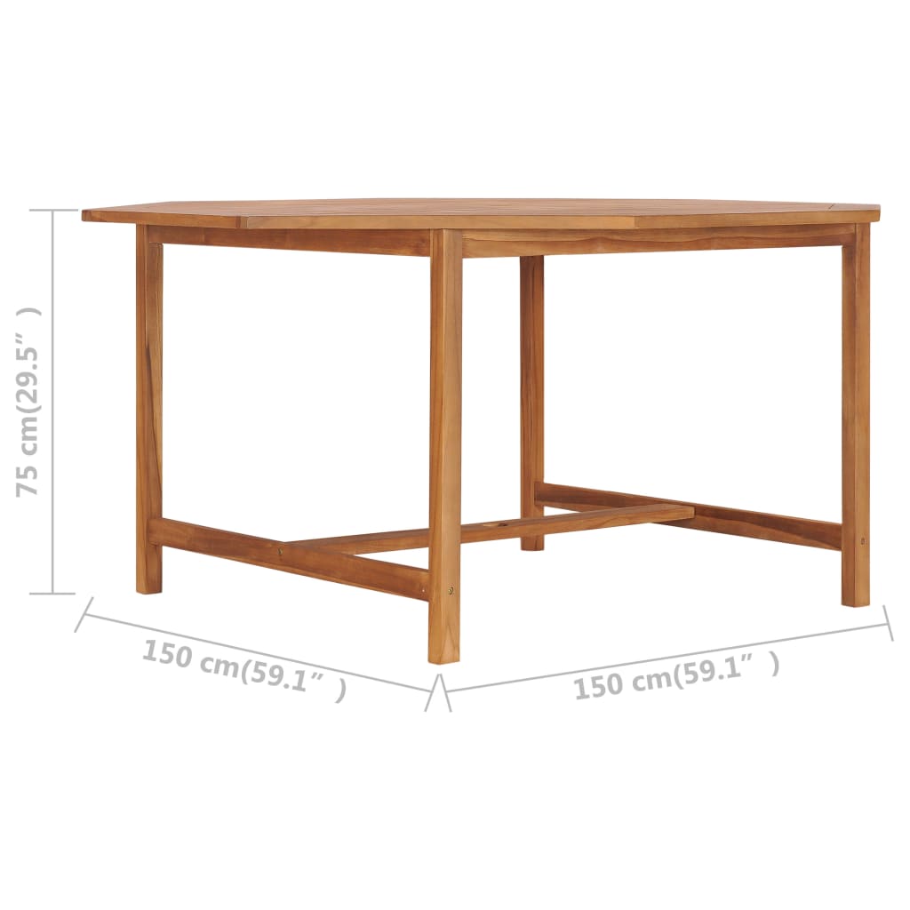 8719883824581_g_en_hd_6 vidaXL Garden Table 150x150x75 cm Solid Teak Wood - Image 7