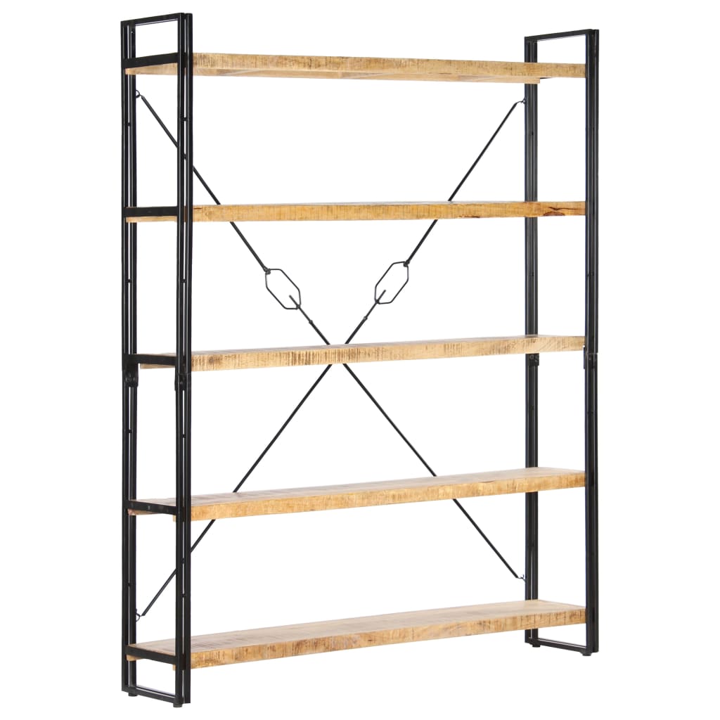 8719883826813_a_en_hd_1 vidaXL 5-Tier Bookcase 140x30x180 cm Solid Mango Wood - Image 1