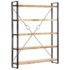 vidaXL 5-Tier Bookcase 140x30x180 cm Solid Mango Wood - Image 8