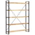 vidaXL 5-Tier Bookcase 140x30x180 cm Solid Mango Wood - Image 9