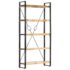 vidaXL 5-Tier Bookcase 90x30x180 cm Solid Mango Wood