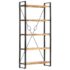 vidaXL 5-Tier Bookcase 90x30x180 cm Solid Mango Wood - Image 8