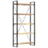 vidaXL 5-Tier Bookcase 90x30x180 cm Solid Mango Wood - Image 9