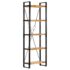 vidaXL 5-Tier Bookcase 60x30x180 cm Solid Mango Wood