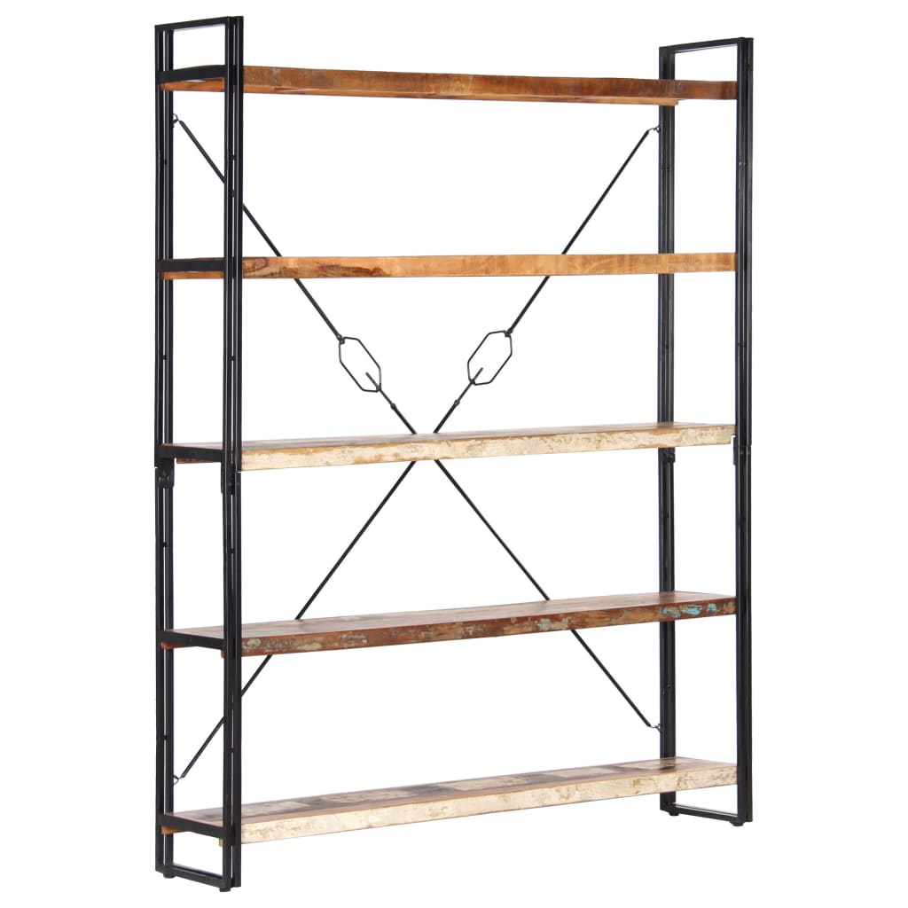 8719883826844_a_en_hd_1 vidaXL 5-Tier Bookcase 140x30x180 cm Solid Reclaimed Wood - Image 1