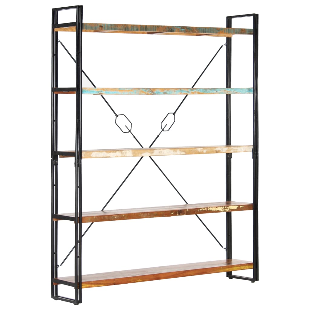 8719883826844_g_en_hd_9 vidaXL 5-Tier Bookcase 140x30x180 cm Solid Reclaimed Wood - Image 11