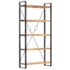 vidaXL 5-Tier Bookcase 90x30x180 cm Solid Acacia Wood - Image 11
