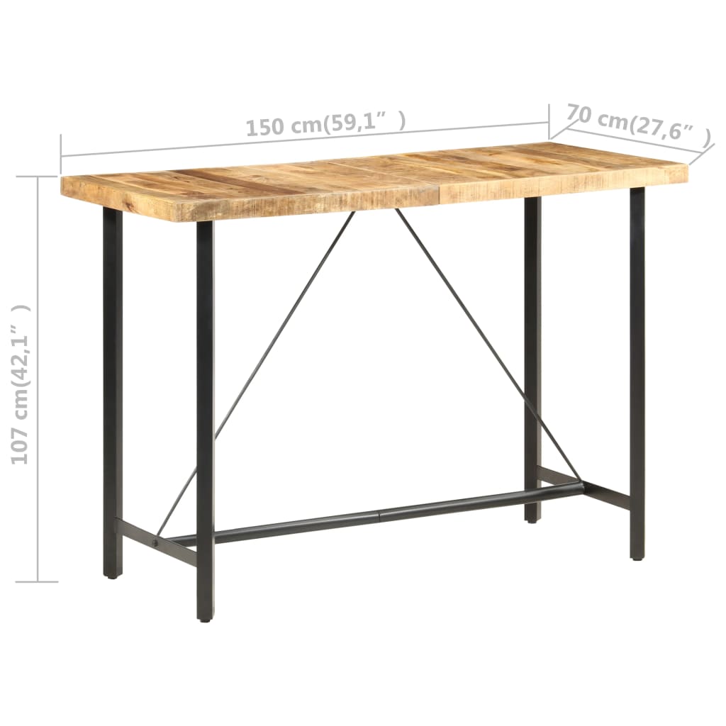 8719883827117_g_en_hd_6 vidaXL Bar table 150x70x107 cm Rough Mango Wood - Image 7