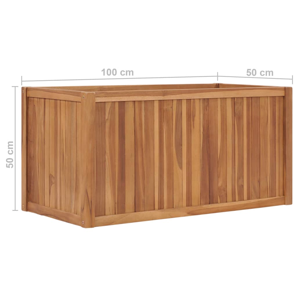 8719883827391_g_en_hd_6 vidaXL Raised Bed 100x50x50 cm Solid Teak Wood - Image 7