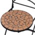 vidaXL 3 Piece Mosaic Bistro Set Ceramic Tile Terracotta - Image 7