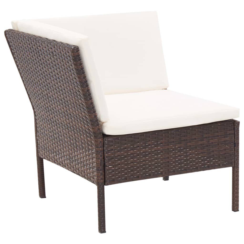8719883832593_g_en_hd_3 3 Piece Garden Lounge Set with Cushions Poly Rattan Brown - Image 4