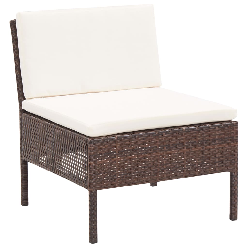 8719883832593_g_en_hd_6 3 Piece Garden Lounge Set with Cushions Poly Rattan Brown - Image 7