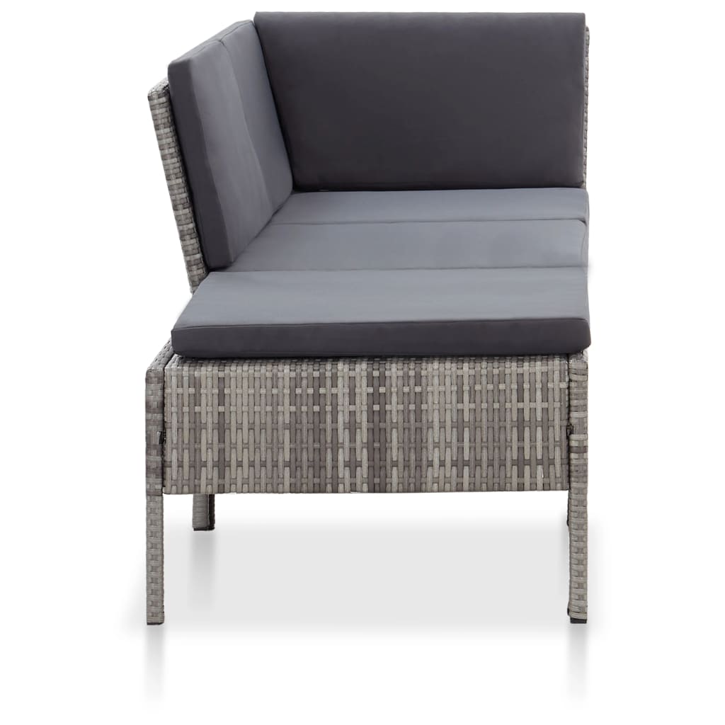 8719883832623_g_en_hd_2 3 Piece Garden Lounge Set with Cushions Poly Rattan Grey - Image 3