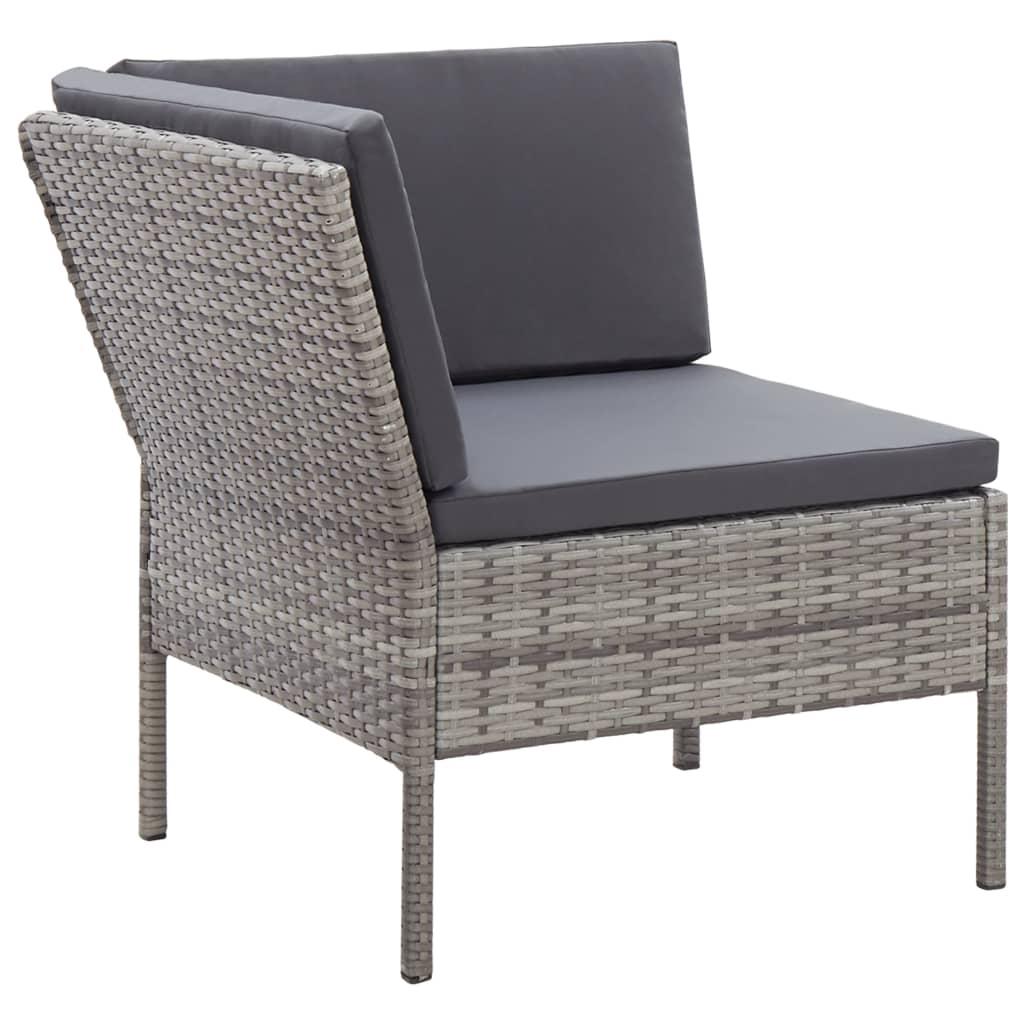 8719883832623_g_en_hd_3 3 Piece Garden Lounge Set with Cushions Poly Rattan Grey - Image 4