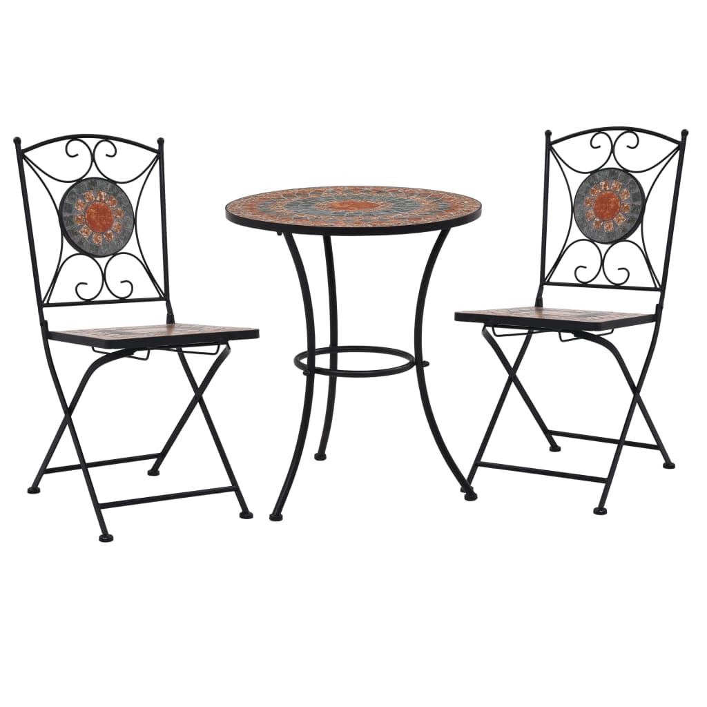 8719883833378_a_en_hd_1 vidaXL 3 Piece Mosaic Bistro Set Ceramic Tile Orange/Grey - Image 1