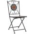 vidaXL 3 Piece Mosaic Bistro Set Ceramic Tile Orange/Grey - Image 3
