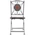 vidaXL 3 Piece Mosaic Bistro Set Ceramic Tile Orange/Grey - Image 5