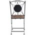 vidaXL 3 Piece Mosaic Bistro Set Ceramic Tile Orange/Grey - Image 9