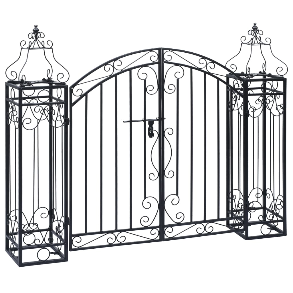 8719883835044_g_en_hd_1 vidaXL Ornamental Garden Gate Wrought Iron 122x20.5x100 cm - Image 2