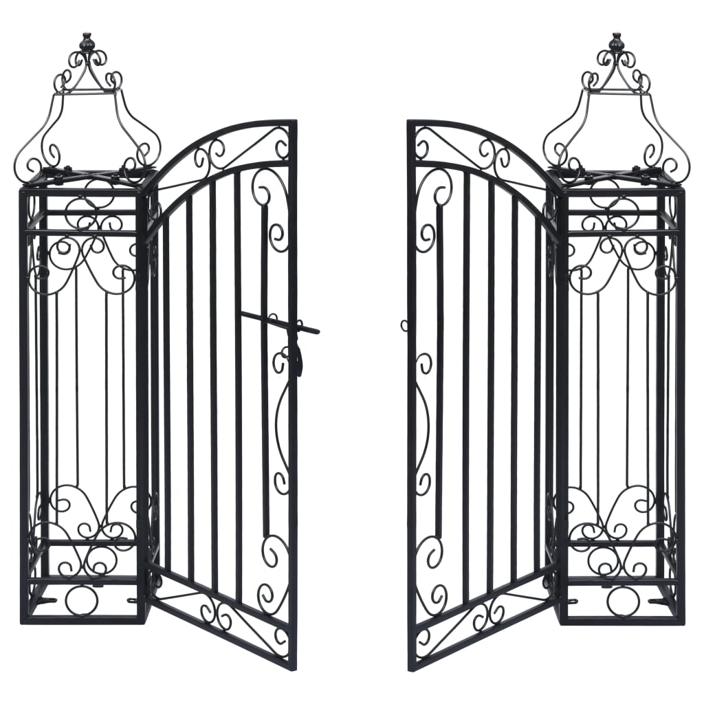 8719883835044_g_en_hd_2 vidaXL Ornamental Garden Gate Wrought Iron 122x20.5x100 cm - Image 3