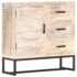 vidaXL Sideboard White 73x30x75 cm Solid Acacia Wood - Image 12