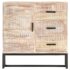 vidaXL Sideboard White 73x30x75 cm Solid Acacia Wood - Image 4