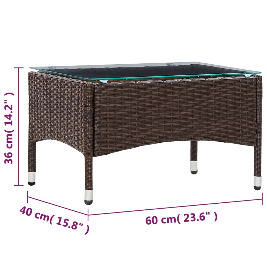 8719883836065_g_en_hd_4 vidaXL Coffee Table Brown 60x40x36 cm Poly Rattan - Image 5