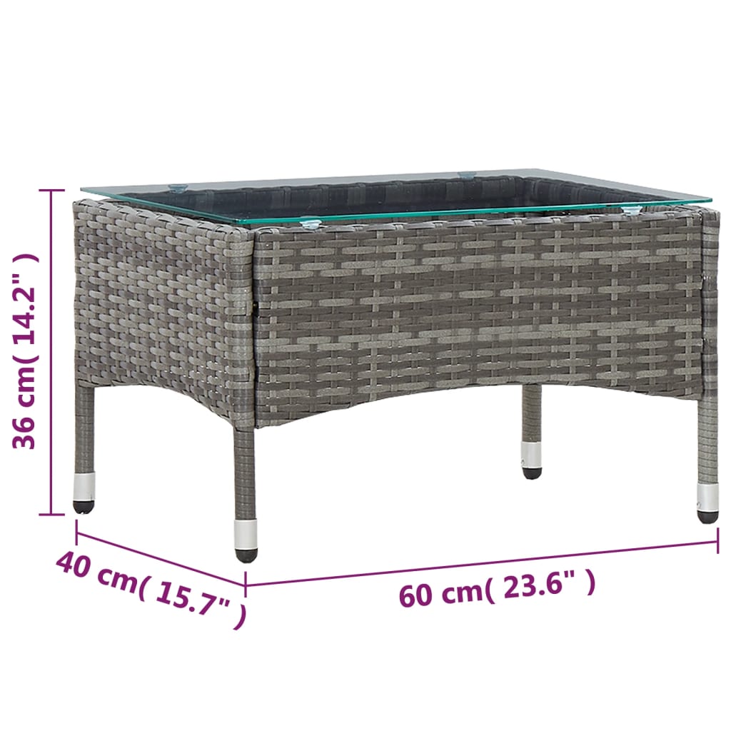 8719883836089_g_en_hd_4 vidaXL Coffee Table Grey 60x40x36 cm Poly Rattan - Image 5