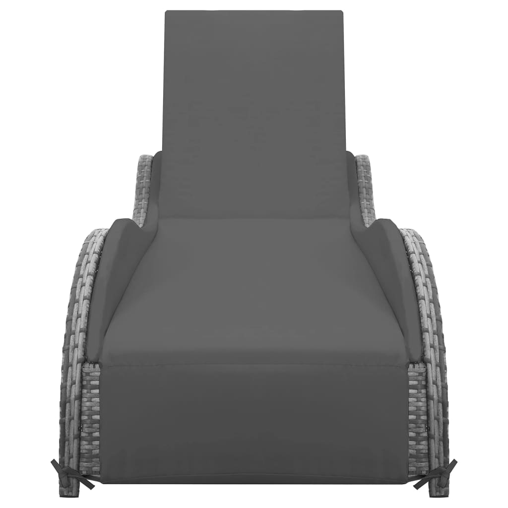 8719883854588_g_en_hd_1 vidaXL Sun Lounger with Cushion Poly Rattan Anthracite - Image 2
