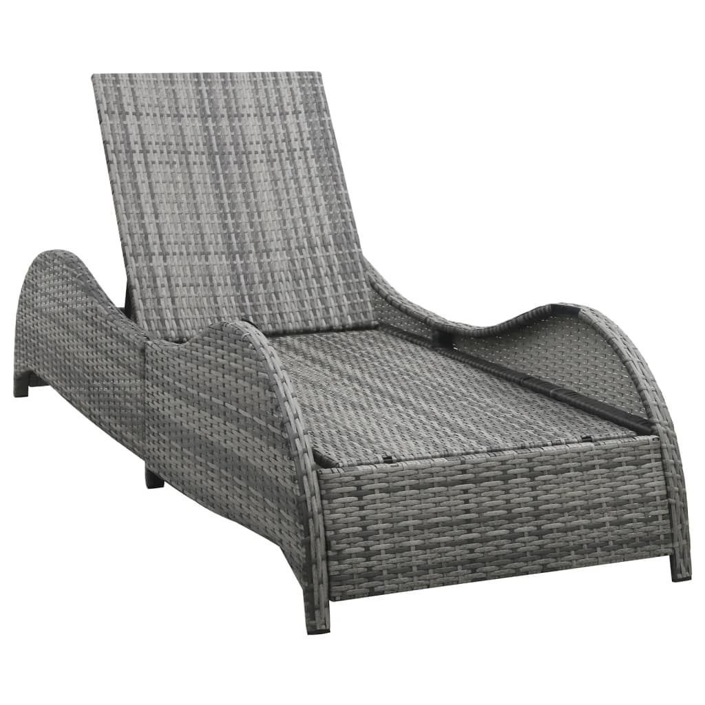 8719883854588_g_en_hd_4 vidaXL Sun Lounger with Cushion Poly Rattan Anthracite - Image 5