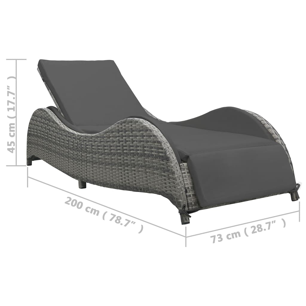 8719883854588_g_en_hd_5 vidaXL Sun Lounger with Cushion Poly Rattan Anthracite - Image 6