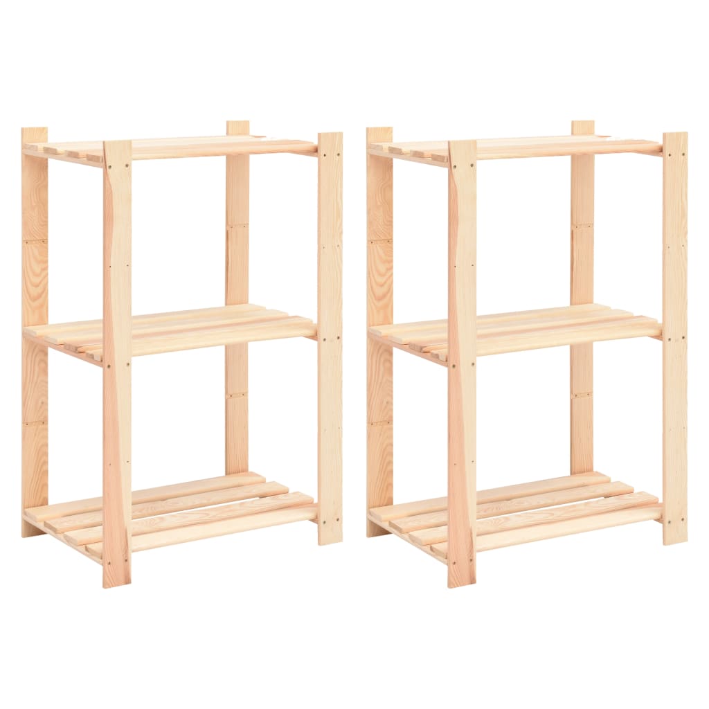 8719883854762_a_en_hd_1 vidaXL 3-Tier Storage Racks 2 pcs 60x38x90 cm Solid Wood Pine 150 kg - Image 1