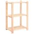 vidaXL 3-Tier Storage Racks 3 pcs 60x38x90 cm Solid Wood Pine 150 kg - Image 3