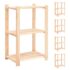 vidaXL 3-Tier Storage Racks 5 pcs 60x38x90 cm Solid Wood Pine 150 kg