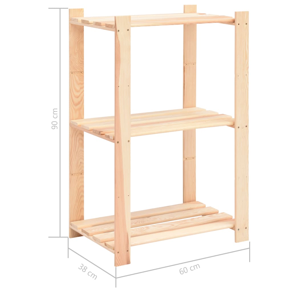 8719883854786_g_en_hd_7 vidaXL 3-Tier Storage Racks 5 pcs 60x38x90 cm Solid Wood Pine 150 kg - Image 8
