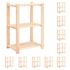 vidaXL 3-Tier Storage Racks 10 pcs 60x38x90 cm Solid Wood Pine 150 kg