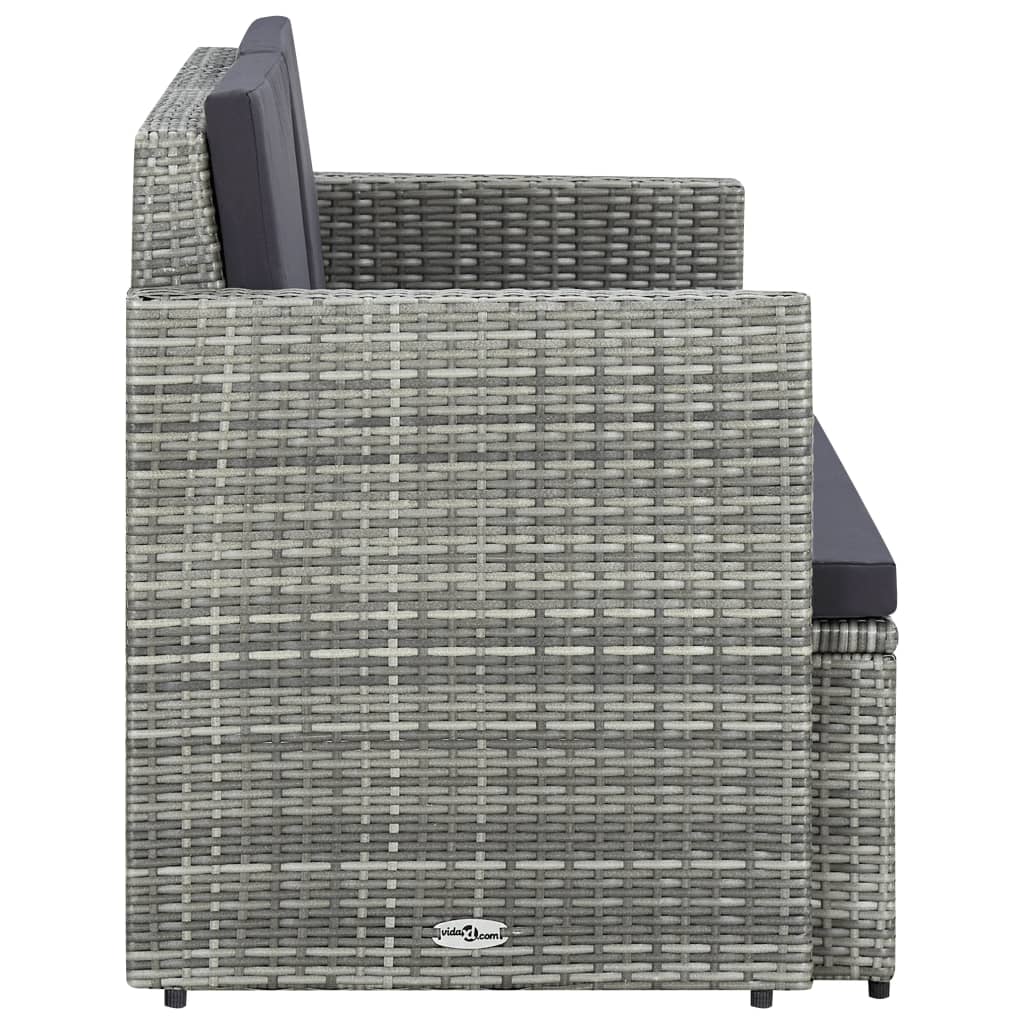8719883860473_g_en_hd_2 vidaXL 2 Seater Garden Sofa with Cushions Grey Poly Rattan - Image 3