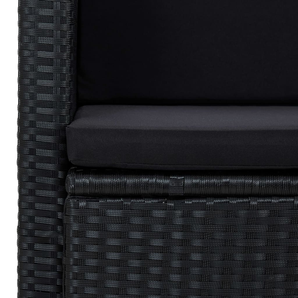 8719883860480_g_en_hd_5 vidaXL 2 Seater Garden Sofa with Cushions Black Poly Rattan - Image 6