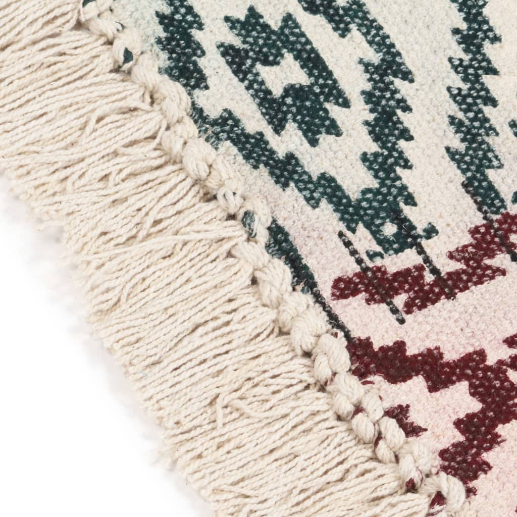8719883867090_g_en_hd_2 vidaXL Handwoven Kilim Rug Cotton 120x180 cm Printed Multicolour - Image 3