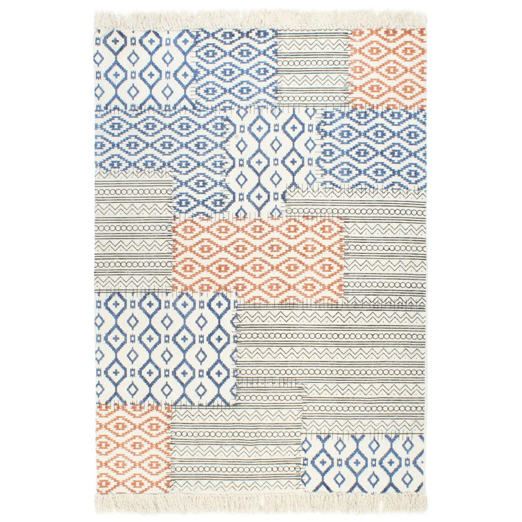 8719883867120_a_en_hd_1 vidaXL Handwoven Kilim Rug Cotton 120x180 cm Printed Multicolour - Image 1