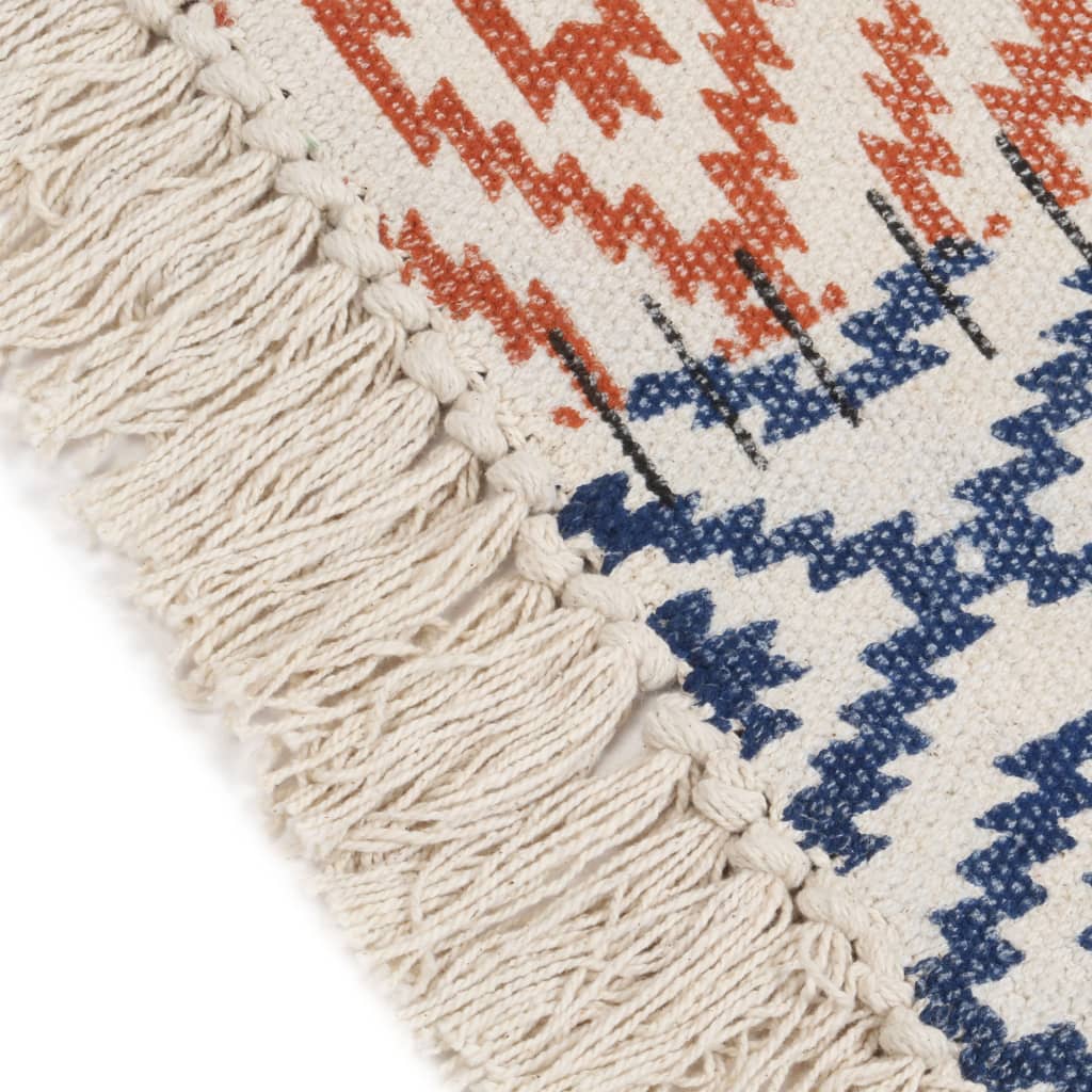 8719883867120_g_en_hd_2 vidaXL Handwoven Kilim Rug Cotton 120x180 cm Printed Multicolour - Image 3