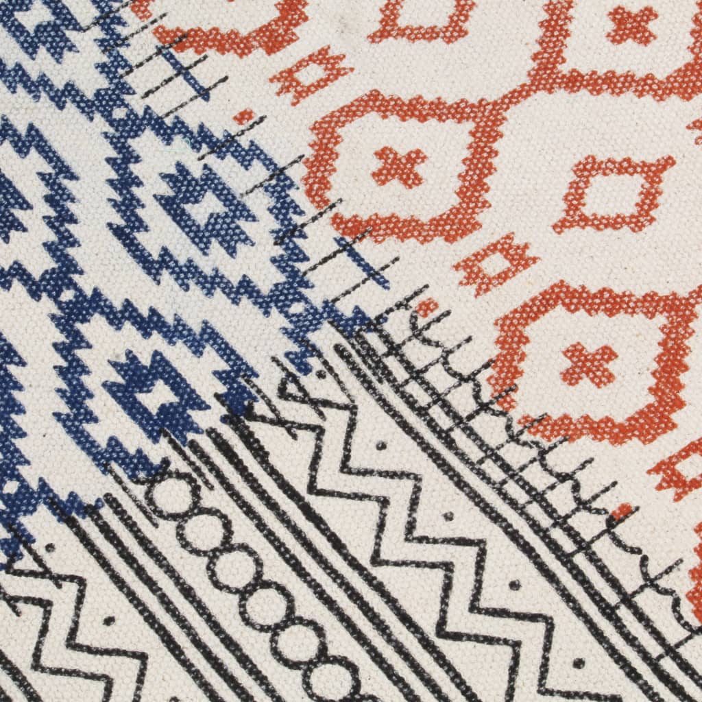 8719883867120_g_en_hd_3 vidaXL Handwoven Kilim Rug Cotton 120x180 cm Printed Multicolour - Image 4