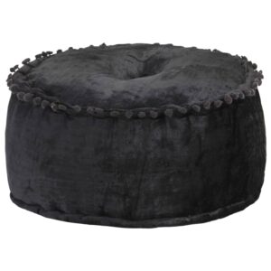 vidaXL Round Pouffe Velvet 40x20 cm Anthracite