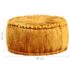 vidaXL Round Pouffe Velvet 40x20 cm Mustard - Image 4